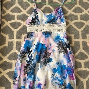 Floral watercolor dress